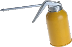 Yellow Oil Can With Lubricant