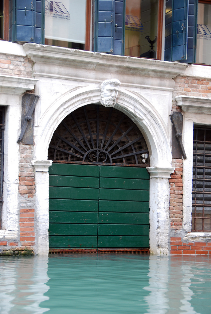 garage door located on a canal